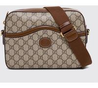 GUCCI Interlocking G Crossbody Bag in GG Supreme Fabric with Leather Details