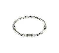 Gucci Interlocking Sterling Silver 7" Station Bracelet