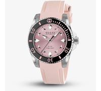 Gucci Ladies Dive Automatic Pink Rubber Strap Watch YA136408