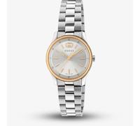 Gucci Ladies G-Timeless Rose Gold Bezel Watch YA1265070