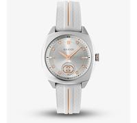 Gucci Ladies Interlocking White Rubber Strap Watch YA142512