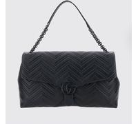 GUCCI Large GG Marmont Black Quilted Nappa Shoulder Bag by