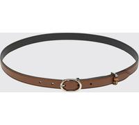 GUCCI Leather Belt with Oval Buckle - Size: 70 - female