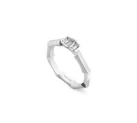 Gucci Link to Love 18ct White Gold Diamond Baguette Cut 3mm Ring D - N.5 GUC-145/N.5
