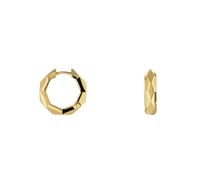 Gucci Link To Love 18ct Yellow Gold Studded Geometric Shaped Hoop Earrings