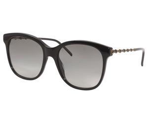 Gucci-Logo GG0654S 001 Sunglasses Women's Black-Gold/Grey Lenses Cat Eye