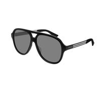 Gucci Man GG0688S 001 Sunglasses Acetate Black Grey Pilot