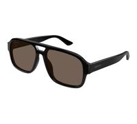 Gucci Man GG1342S 002 Sunglasses Plastic Black Brown Pilot Polarized