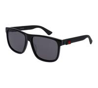 Gucci Man GG0010S 001 Sunglasses Acetate Black Grey Squared Normal