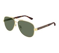 Gucci Man Gucci GG0528S 009 Sunglasses Metal Gold Green Pilot