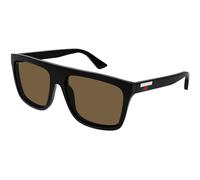 Gucci Man Gucci GG0748S 002 Sunglasses Injected Black Brown Squared Normal