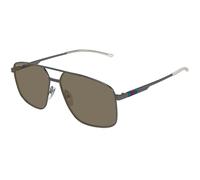 Gucci Man Gucci GG1676S 003 Sunglasses Metal Ruthenium Brown Pilot