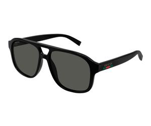 Gucci Man Gucci GG1856S 001 Sunglasses Injected Black Grey Pilot