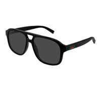 Gucci Man GG1856S 005 Sunglasses Injected Black Grey Pilot