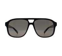 Gucci Men's Aviator Shiny Black Grey Polarized GG1856S Gucci Black One Size