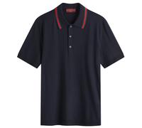 Gucci Men's Fine Gauge Wool Short Sleeve Polo Shirt Ink/Green/Red