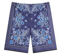 Gucci Men's Flower Bandana Print Shorts Blue