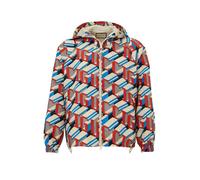 Gucci Men's Geometric Print Nylon Jacket with Adjustable Hood - 50 IT - Multicolor