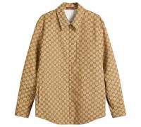 Gucci Men's GG Canvas Overshirt Camel/Ebony