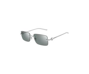 Gucci Men's Gg1703s Sunglasses, Silver-Silver-Blue, 55