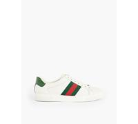 Gucci Mens Green White Ace Leather Low-top Trainers Eur 42 / 8 Uk Men