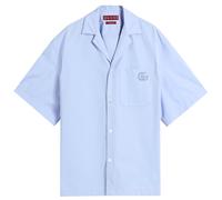 Gucci Men's Heavy Cotton Poplin Short Sleeve Shirt Blue