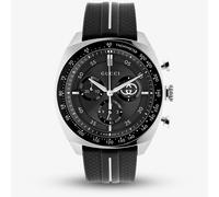 Gucci Mens Interlocking Black Rubber Strap Watch YA142320