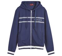 Gucci Men's Logo Zip Hoodie Navy