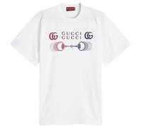 Gucci Men's Motocross Logo T-Shirt White