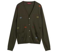 Gucci Men's Multi Colour GG Logo Cardigan Green