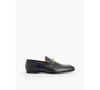 Gucci Mens Nero Jordaan Horsebit-embellished Leather Loafers Eur 45 / 11 Uk Men