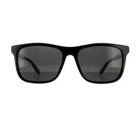Gucci Men's Rectangle Black Grey Polarized Sunglasses Gucci Black One Size