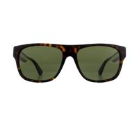 Gucci Men's Rectangle Havana Green Sunglasses in Brown Gucci Brown One Size
