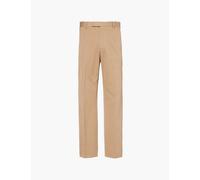 Gucci Mens Saturn Mix Web-stripe Straight-leg Cotton Trousers 34