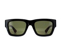 Gucci Men's Square Black with Green & Red Green GG1668S Gucci Black One Size