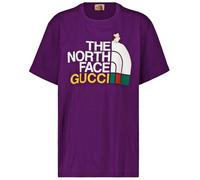 Gucci Mens X The North Face Design Regular Fit Purple T-Shirt Cotton - Size X-Large