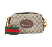 Gucci Neo Vintage Metallic Tiger Head Logo Stripe Messenger Bag 'Brown Yellow' 476466-K9GVT-8856 F