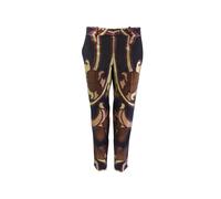 Gucci Preloved Art Nouveau Disco Trousers In Multicolor Jacquard Silk In Black Black