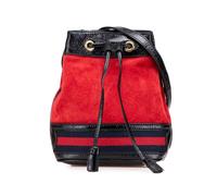 Gucci Preloved Bucket Bag With Drawstring Closure And Shoulder Strap Stylish In Red Red One Size