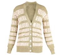 Gucci Preloved Loved Oversized Lurex Cardigan In Gold Wool In Metallic Gold Metallic Gold