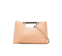 Gucci Preloved Medium Calfskin Bamboo Daily Shopper Satchel In Brown Brown One Size