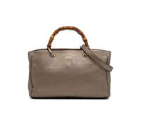 Gucci Preloved Medium Calfskin Bamboo Shopper Satchel In Gold Gold