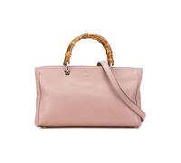 Gucci Preloved Medium Calfskin Bamboo Shopper Satchel In Pink Pink One Size