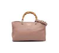 Gucci Preloved Medium Calfskin Bamboo Shopper Satchel In Pink Pink One Size