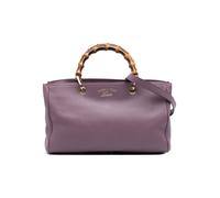 Gucci Preloved Medium Calfskin Bamboo Shopper Satchel In Purple Purple One Size
