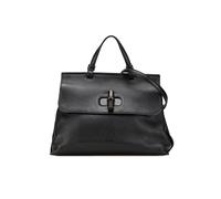 Gucci Preloved Medium Leather Bamboo Daily Satchel In Black Black One Size