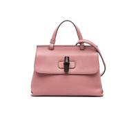 Gucci Preloved Medium Leather Bamboo Daily Satchel In Pink Pink One Size