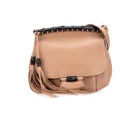 Gucci Preloved Medium Leather Bamboo Nouveau Fringe Crossbody In Brown Brown One Size