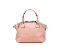 Gucci Preloved Medium Leather Gg Charm Dome Satchel In Pink Pink