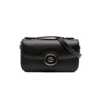 Gucci Preloved Mini Leather Petite Gg Satchel In Black Black One Size